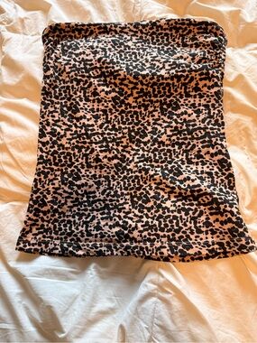 H&M Pink and Black Leopard Print Tube Tank